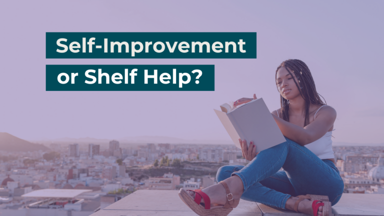 woman reading self improvement